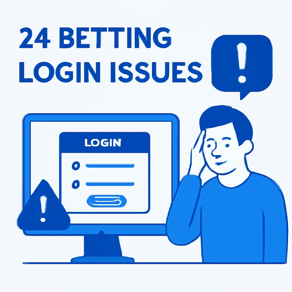 Illustration showcasing troubleshooting steps for 24 Betting login issues.