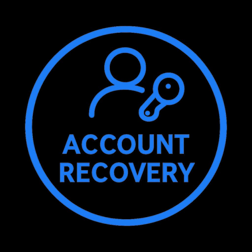 A square icon representing account recovery assistance for 24 Betting.