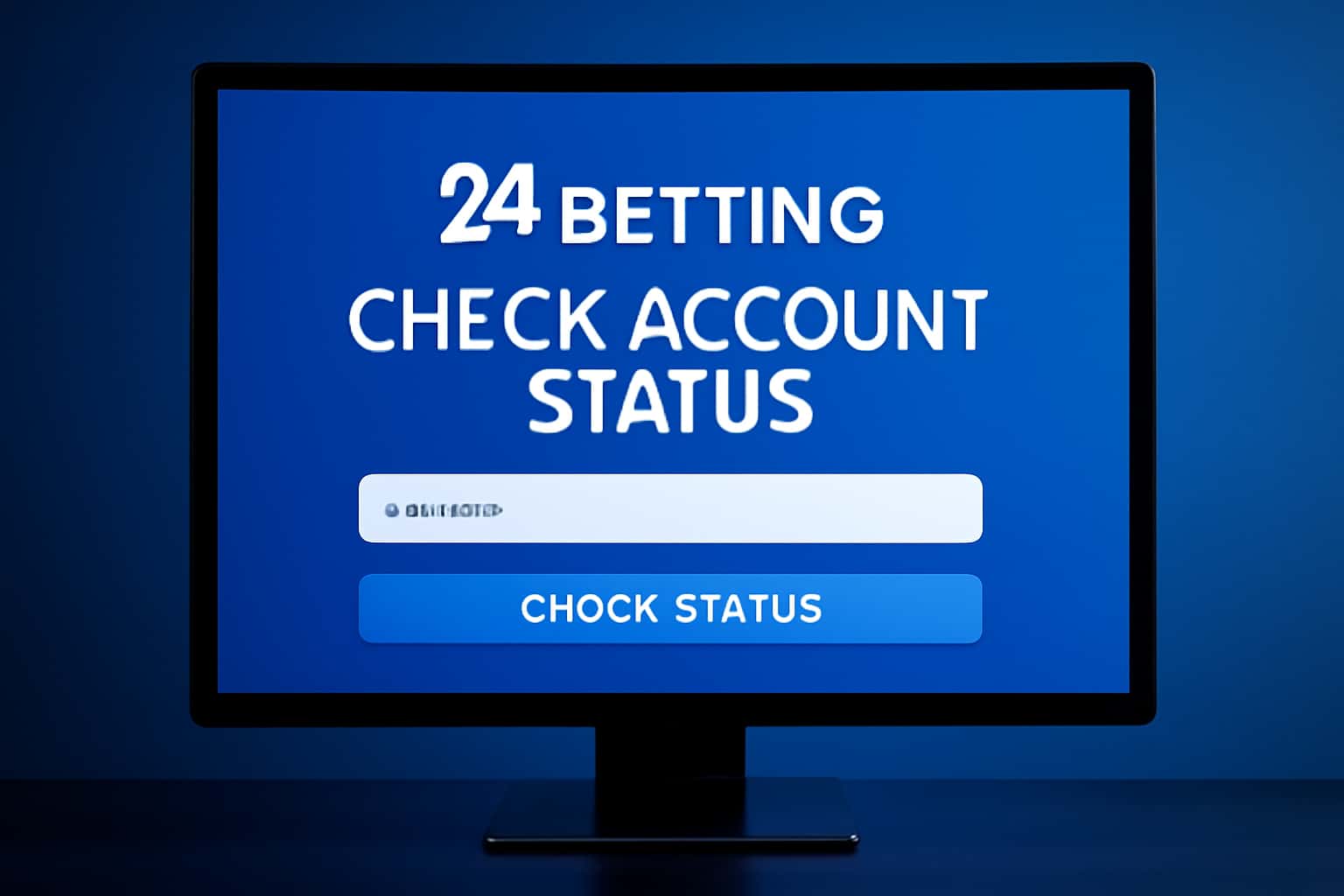 An informational graphic depicting the status check process for a 24 Betting account.