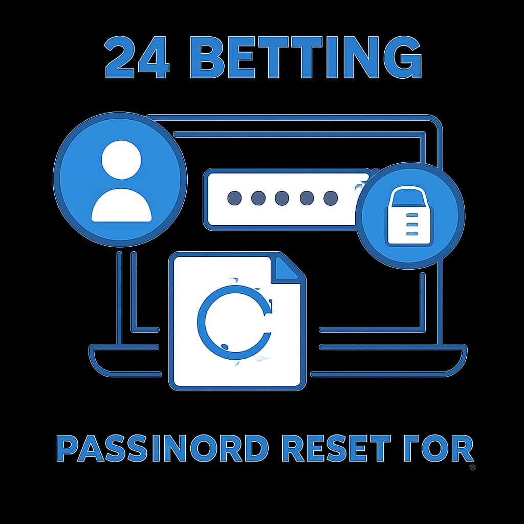 Educational illustration of the Password Reset procedure for 24 Betting.