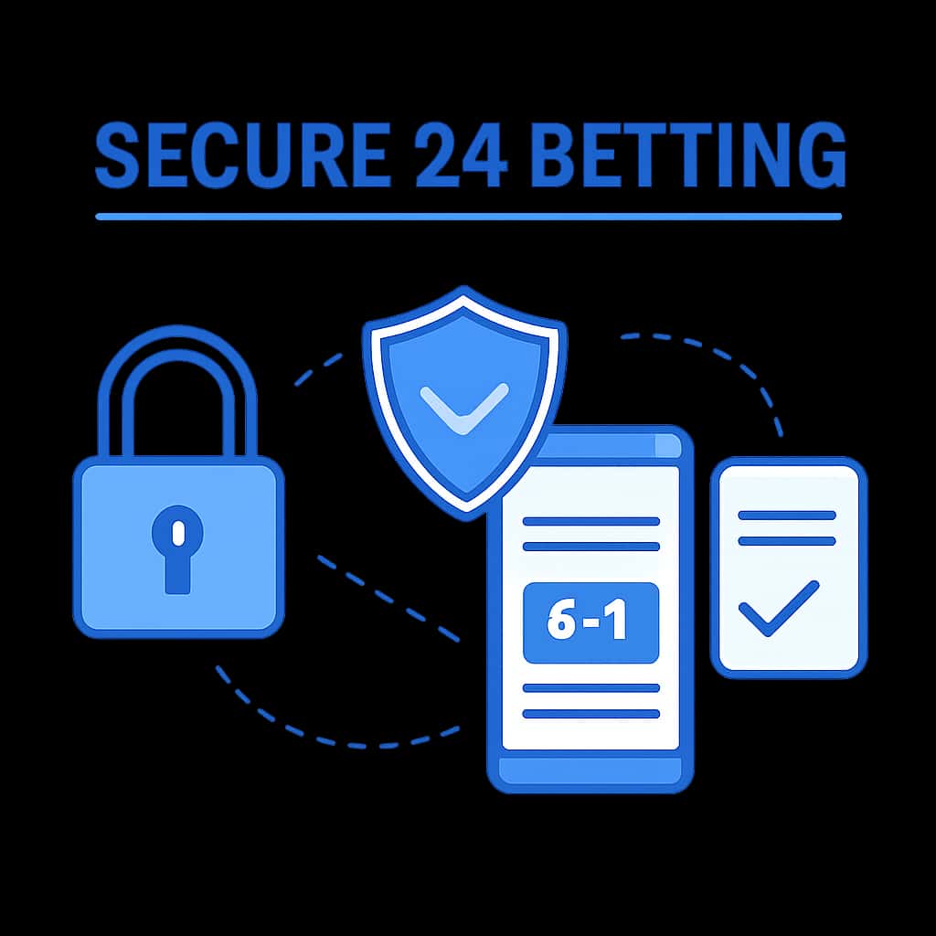 An educational diagram illustrating account security for 24 Betting.