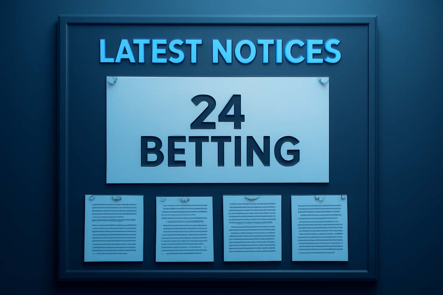 An informative scene highlighting key details about Latest 24 Betting Notices.